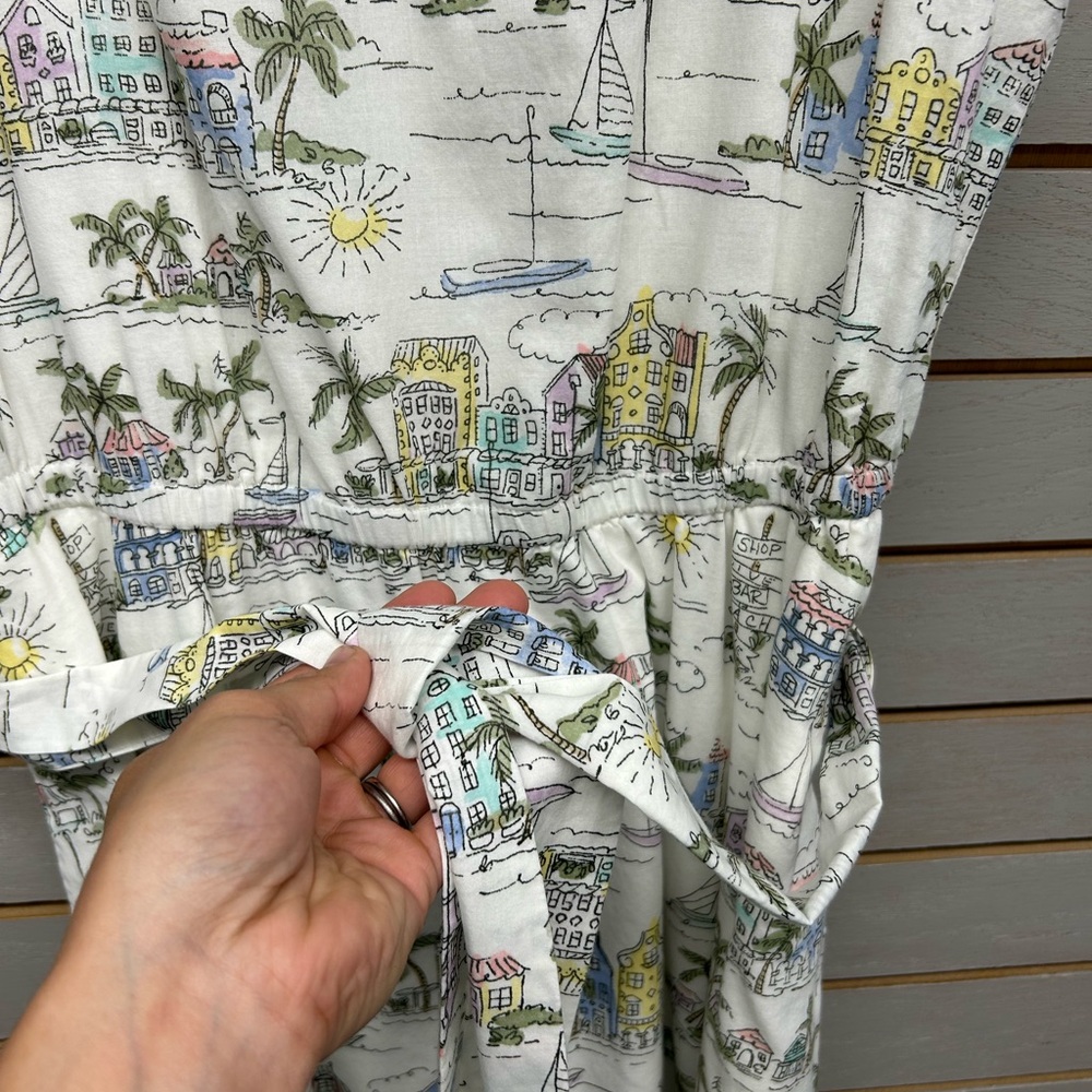 Talbots Cream Sundress with Flutter Sleeves - Picture 9 of 13